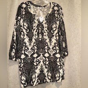 Rose & Olive Monochrome Paisley Blouse